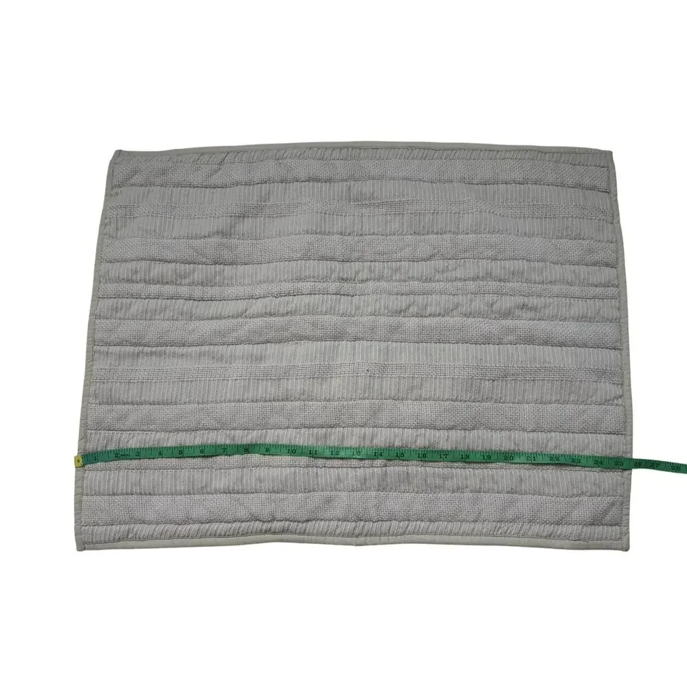 WEST ELM *NEW* Gray Textured Knit Organic Cotton Pillow Shams Standard Set of 2